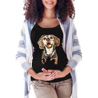 Dog Isolated Happy Face Maternity Scoop Neck T-shirt | Artistshot