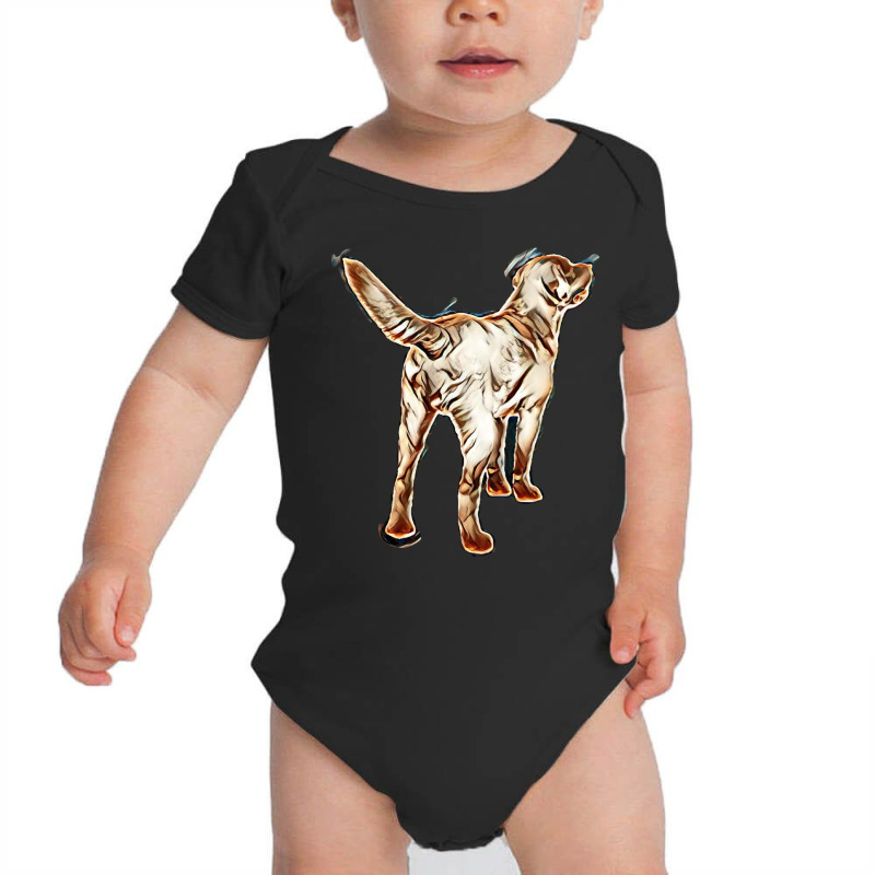 Dog Back Tail Isolated Baby Bodysuit | Artistshot