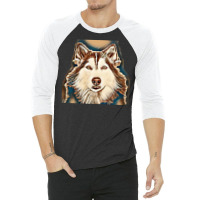 Siberian Husky Studio Shoot. 3/4 Sleeve Shirt | Artistshot