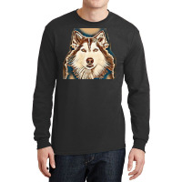 Siberian Husky Studio Shoot. Long Sleeve Shirts | Artistshot