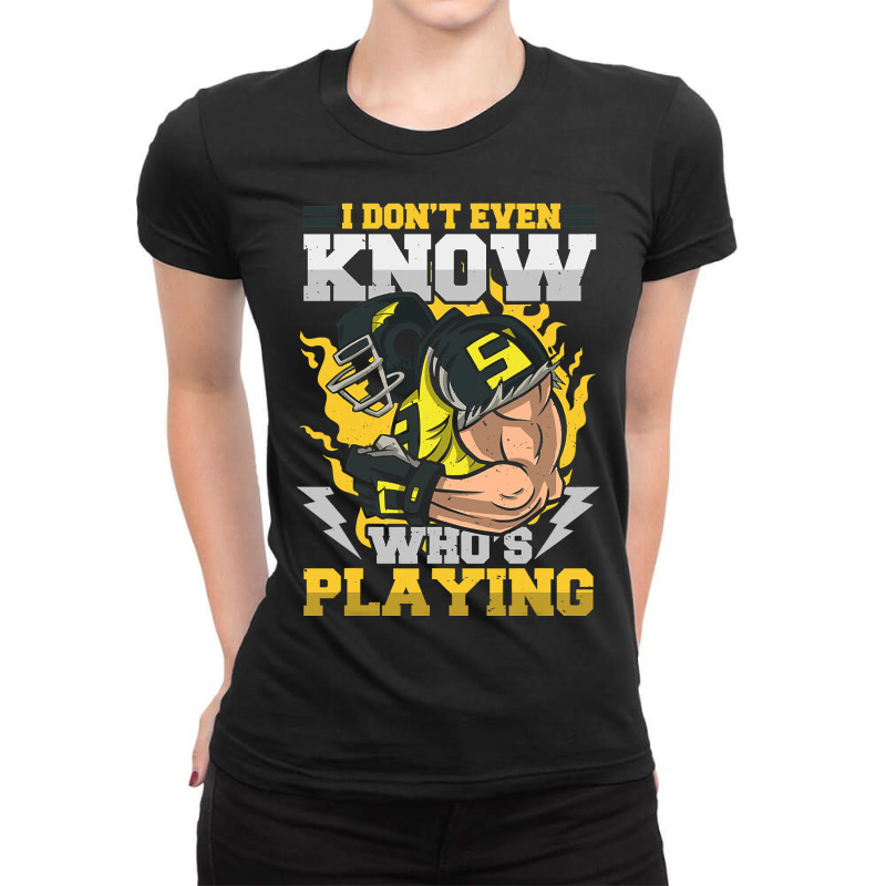 Funny Football Sports Athlete Sarcasm Stadium Quote Ladies Fitted T-Shirt by pester | Artistshot