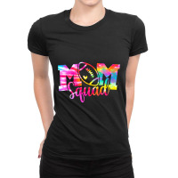 Tie Dye Football Mom Squad Senior Mom Shirt Ladies Fitted T-shirt | Artistshot