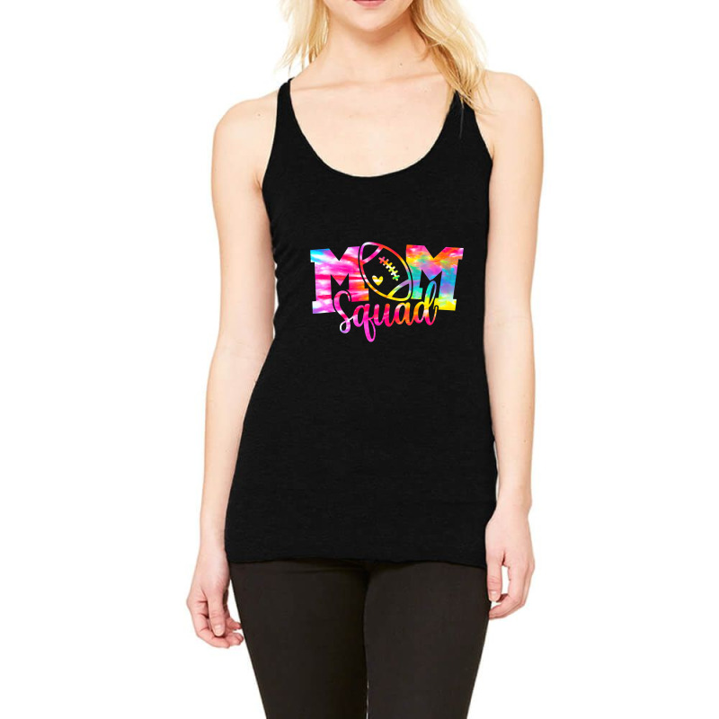 Tie Dye Football Mom Squad Senior Mom Shirt Racerback Tank by pester | Artistshot