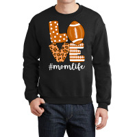 Love Football American Mom Life Player With Leopard Mor Crewneck Sweatshirt | Artistshot