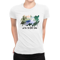 We're On Lake Time For Light Ladies Fitted T-shirt | Artistshot