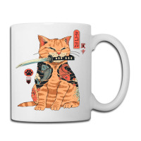 Japanese Samurai Ninja Cat Kawaii Tattoo Graphic Pullover Hoodie Coffee Mug | Artistshot