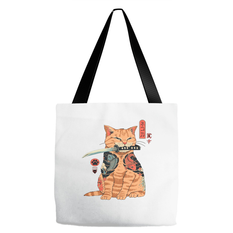 Japanese Samurai Ninja Cat Kawaii Tattoo Graphic Pullover Hoodie Tote Bags | Artistshot