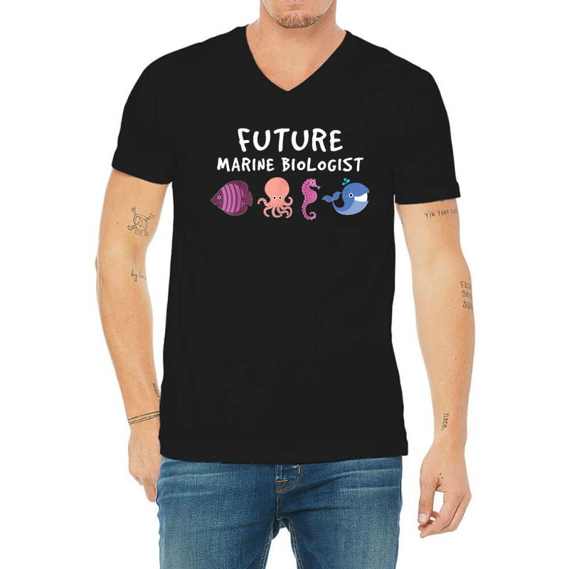 Future Marine Biologist Ocean Life Enthusiast Sea Lover V-neck Tee | Artistshot