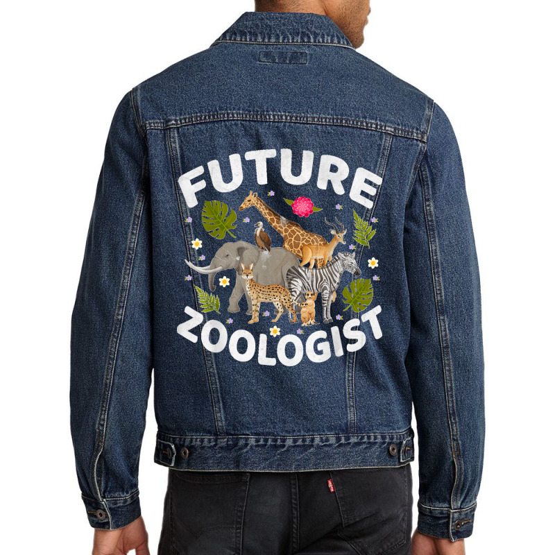 Future Zoologist Animal Zoo Safari Funny Men Denim Jacket by WirtzRichard | Artistshot