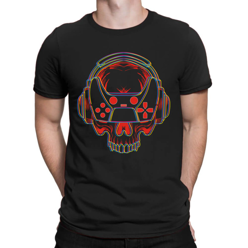 Skull Gamer T-Shirt by azmth | Artistshot