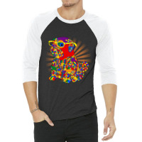 Rainbow Dog 3/4 Sleeve Shirt | Artistshot