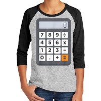 Funny Accountant Halloween Costume Outfit Math Calculator T Shirt Youth 3/4 Sleeve | Artistshot