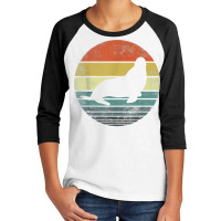 Seal Lover Gifts Retro Vintage Sea Lion Animal Silhouette T Shirt Youth 3/4 Sleeve | Artistshot