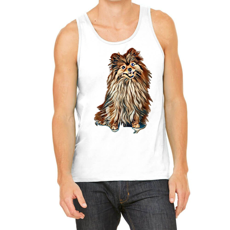 Little Red Dog Lying On A White Background Tank Top by Kemnabi | Artistshot