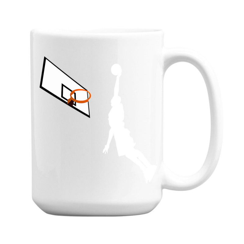 Basketball Dunk Competition Silhouette One Handed Dunk Shot 15 Oz Coffee Mug | Artistshot