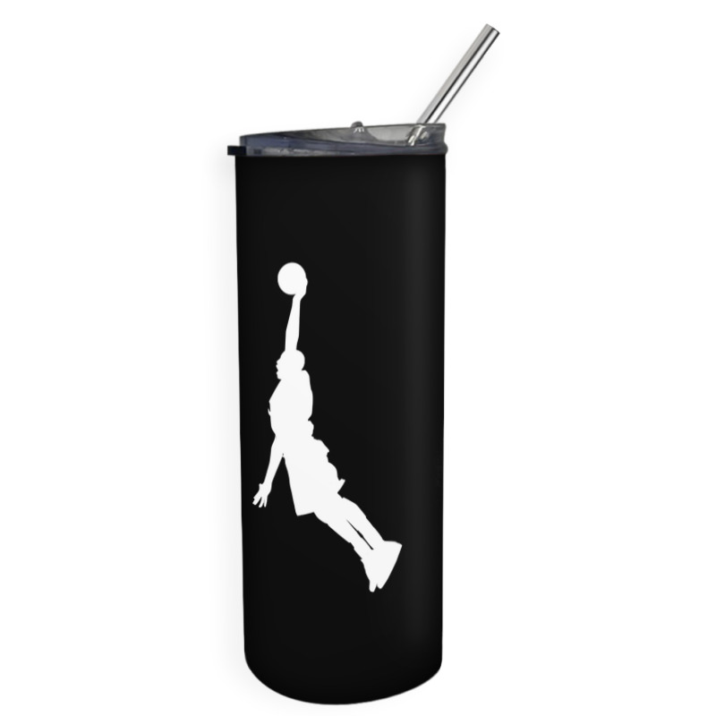 Basketball Dunk Competition Silhouette One Handed Dunk Shot Skinny Tumbler | Artistshot