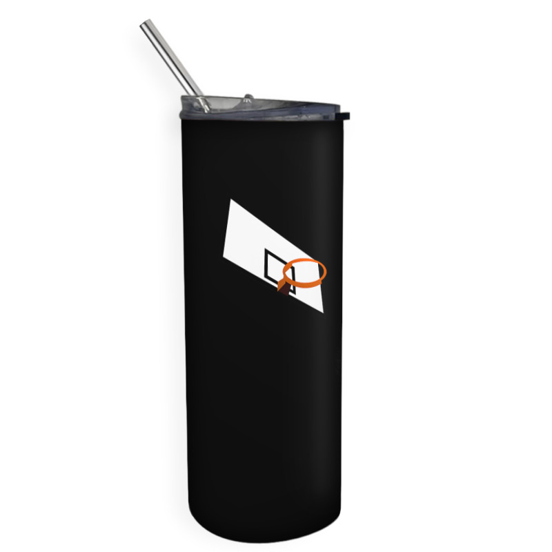 Basketball Dunk Competition Silhouette One Handed Dunk Shot Skinny Tumbler | Artistshot