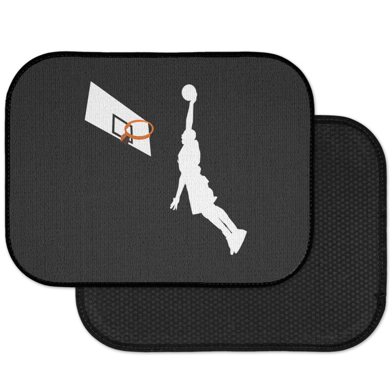 Basketball Dunk Competition Silhouette One Handed Dunk Shot Rear Car Mat | Artistshot