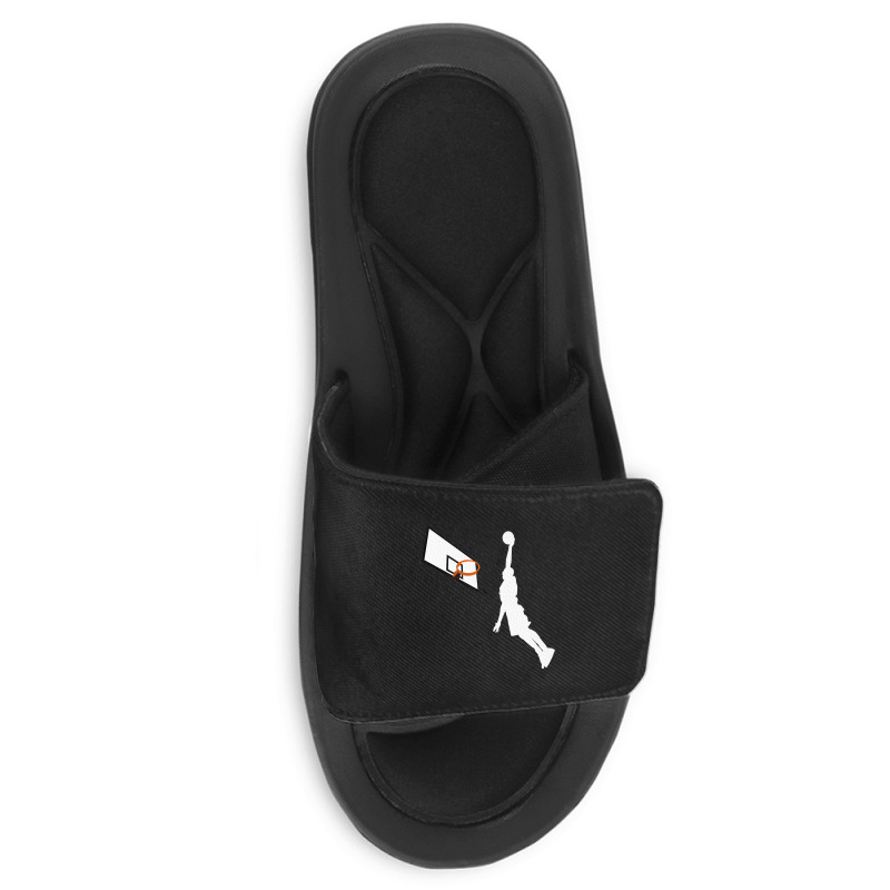 Basketball Dunk Competition Silhouette One Handed Dunk Shot Slide Sandal | Artistshot