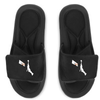 Basketball Dunk Competition Silhouette One Handed Dunk Shot Slide Sandal | Artistshot