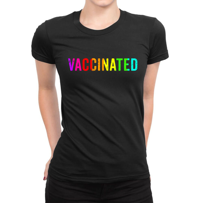 Vaccinated Ladies Fitted T-Shirt by dburch | Artistshot