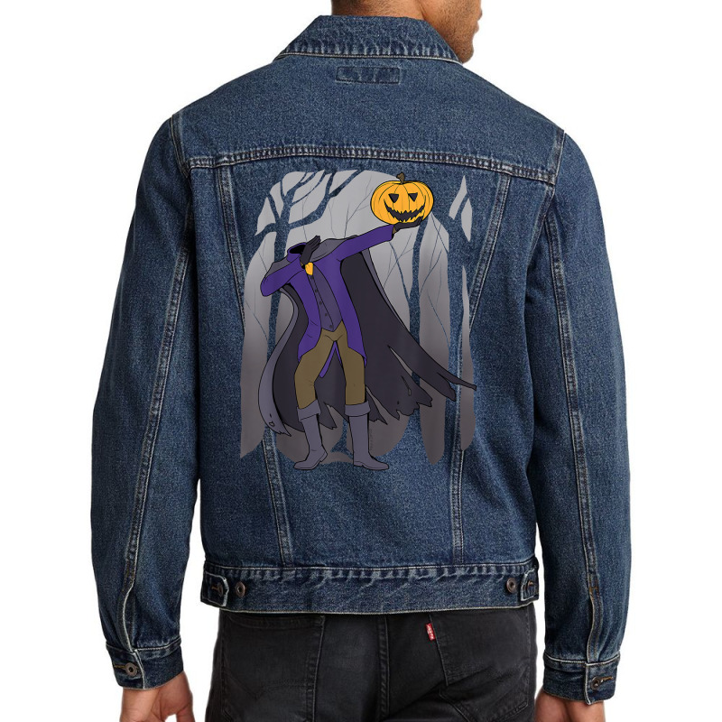 Dabbing Halloween Tshirt   Hip Hop Headless Horseman Men Denim Jacket by gehriglyssy | Artistshot