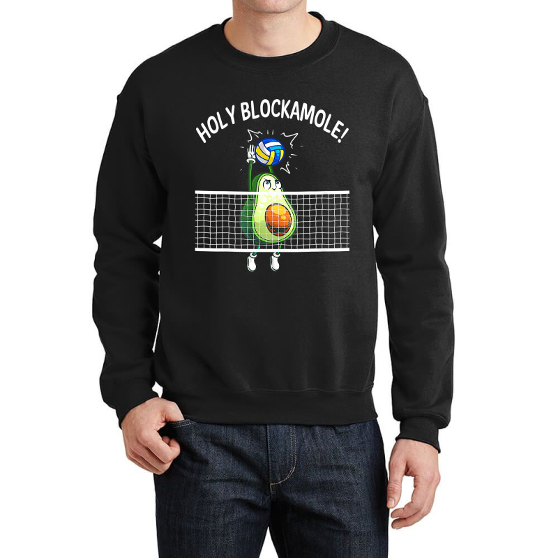 Holy Blockamole Volleyball Shirt Player Blocker Avocado Crewneck Sweatshirt by pester | Artistshot