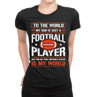 World Player Football Quarterback Team Athlete Art Field Ladies Fitted T-shirt | Artistshot