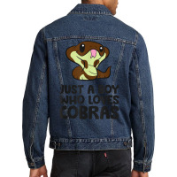 King Cobra Snake Just A Boy Who Loves Cobras T Shirt Men Denim Jacket | Artistshot