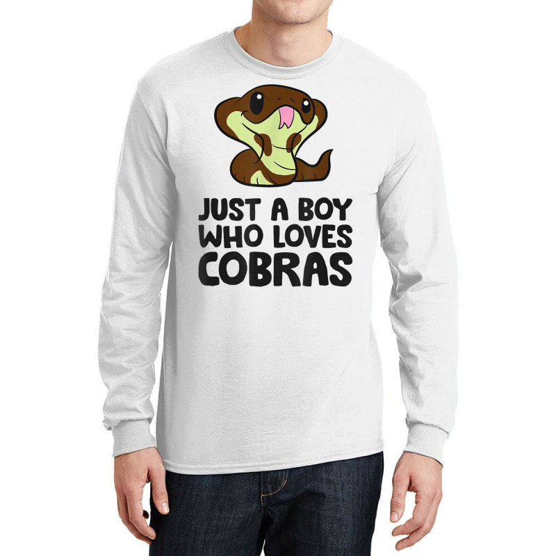 King Cobra Snake Just A Boy Who Loves Cobras T Shirt Long Sleeve Shirts | Artistshot