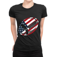 American Football American Flag Ladies Fitted T-shirt | Artistshot