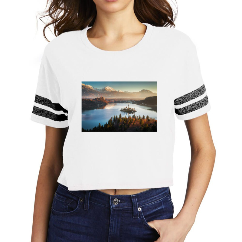 Alpine Lake Scorecard Crop Tee by aleksdarkink | Artistshot