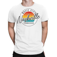 Nashville Tennessee Country Music City Vintage Retro T Shirt T-shirt | Artistshot