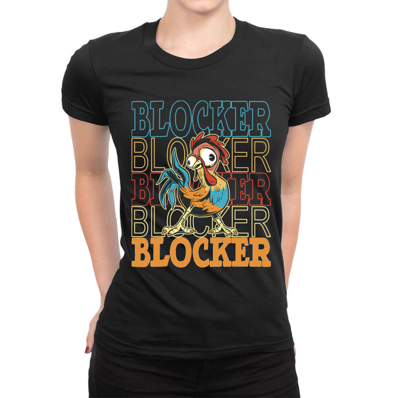 Cock Blockers Kawaii Rooster Lovers Funny Gags For Men 218 Ladies Fitted T-Shirt by peafowl | Artistshot