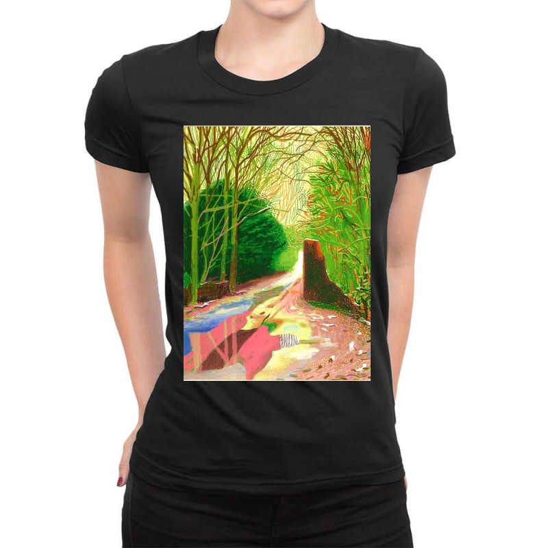 David Hockney The Arrival Of Spring Ladies Fitted T-Shirt by fishd47 | Artistshot