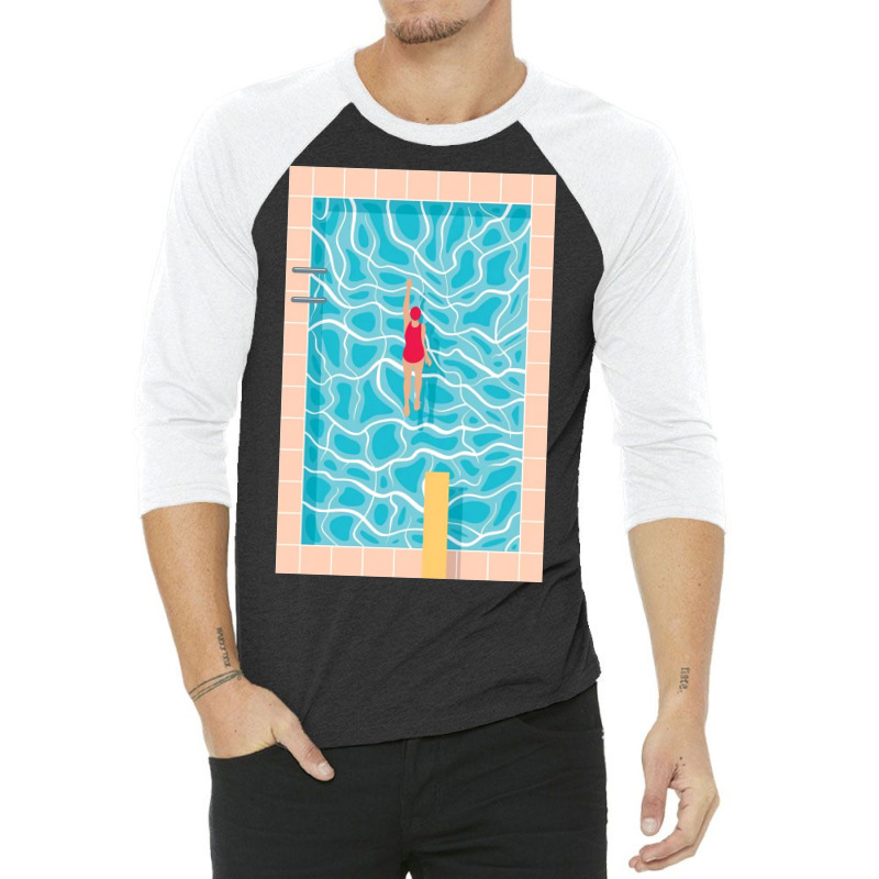 David Hockney Pool 3/4 Sleeve Shirt | Artistshot