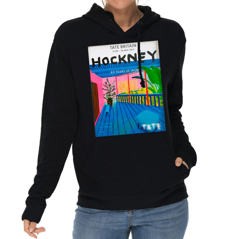 David Hockney Garden With Blue Lightweight Hoodie | Artistshot