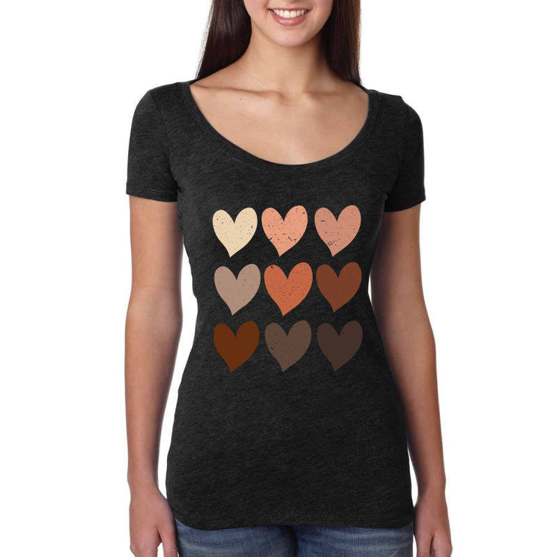 Diversity Hearts, Skin Tone Hearts Women's Triblend Scoop T-shirt | Artistshot