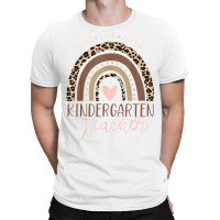 Leopard Rainbow Kindergarten Teacher First Day Of School T Shirt T-shirt | Artistshot