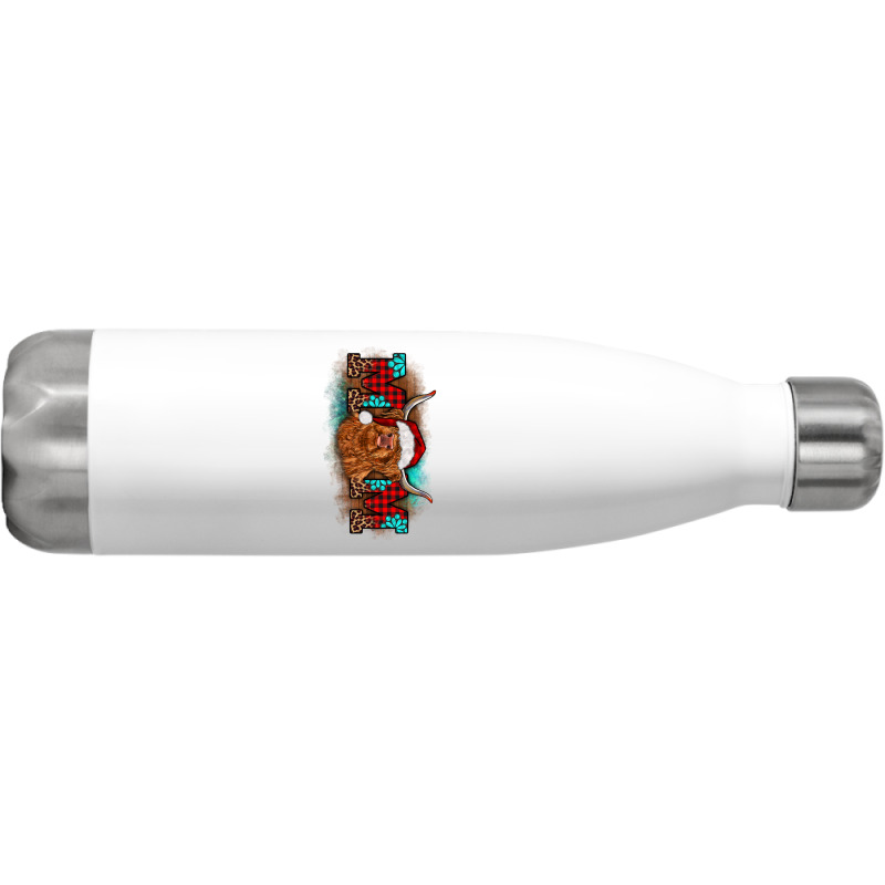 Christmas Mom Highland Cow Stainless Steel Water Bottle | Artistshot