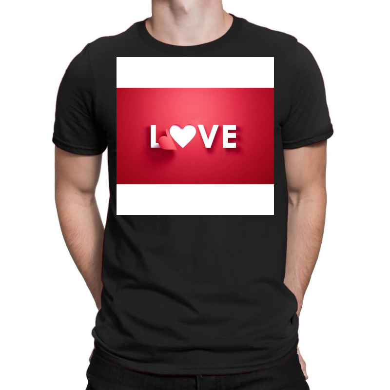 Red White Paper Love T-Shirt by JesseBWiles | Artistshot