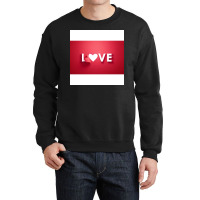 Red White Paper Love Crewneck Sweatshirt | Artistshot