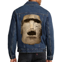 Easter Island Moai Statue Monolith World Mystery Men Denim Jacket | Artistshot