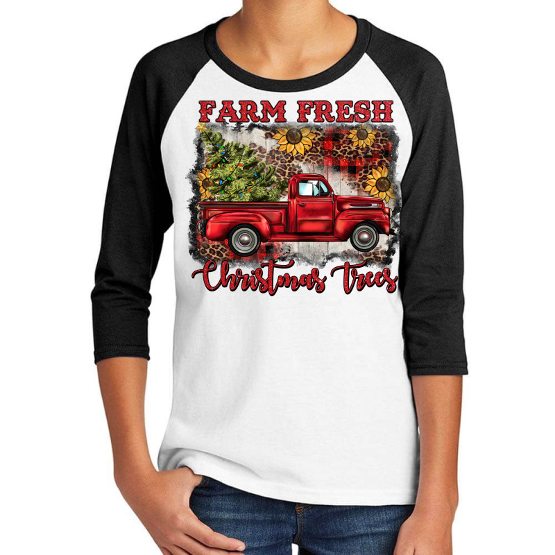 Farm Fresh Christmas Trees Youth 3/4 Sleeve by BarkalooDesign | Artistshot