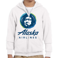 Alaska Airlines Youth Zipper Hoodie | Artistshot