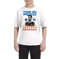 Ballon D'or 2021 Thank You Messi 30 Number 7x Golden Shoe Youth Tee | Artistshot