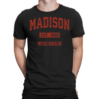 Madison Wisconsin Wi Vintage Athletic Sports Design , Best Gift, Costu T-shirt | Artistshot