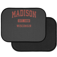 Madison Wisconsin Wi Vintage Athletic Sports Design , Best Gift, Costu Rear Car Mat | Artistshot