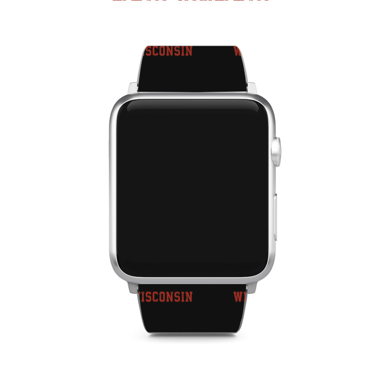 Madison Wisconsin Wi Vintage Athletic Sports Design , Best Gift, Costu Apple Watch Band | Artistshot