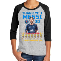 Ballon D'or 2021 Thank You Messi 30 Number 7x Golden Shoe Youth 3/4 Sleeve | Artistshot